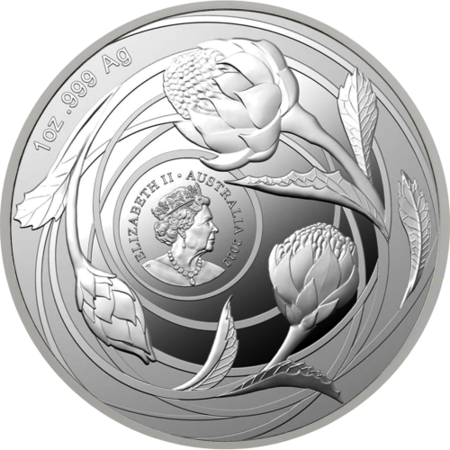 2022. gada Austrālijas meža ziedi 1 unce. sudraba monēta (2)