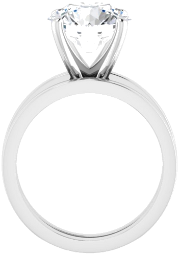 10K White 10 mm Round Solitaire Engagement Ring Mounting (7)