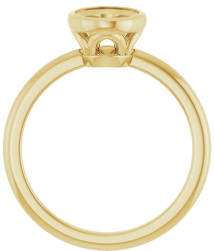 Sužadėtuvių Žiedas „Bezel-Set“ 14k yellow gold Oval 8.5mm x 6.5mm (2)