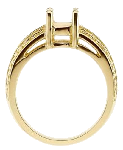 Sužadėtuvių Žiedas „Solitaire“ 14k yellow gold Round 6.5mm (2)