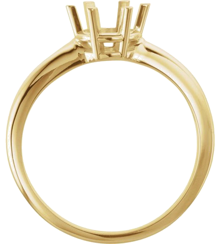 14K Yellow 4.5 mm Round Engagement Ring Mounting (2)