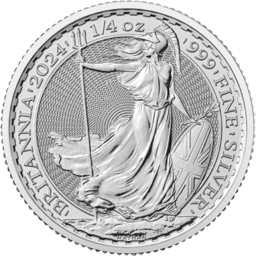 1/4 unce Britannia 2024 Lielbritānija sudraba monēta (1)