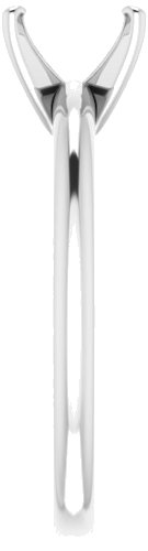 Platinum  6x4 mm Emerald Solitaire Engagement Ring Mounting (4)