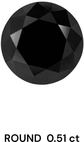 0.51 carat Fancy Black-VVS2 Excellent cut Natūralus Round Deimantas (1)