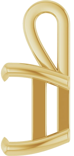 Pakabukas „Solitaire“ 14k yellow gold Square 5.5mm (3)