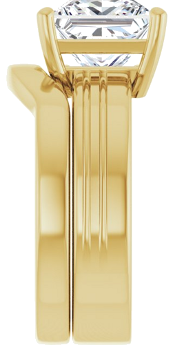 Sužadėtuvių Žiedas „Solitaire“ 14k yellow gold Square 8mm (9)