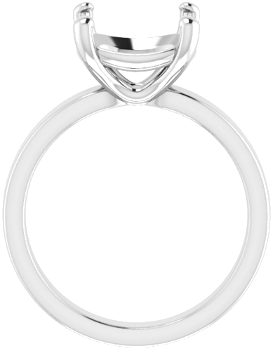 Platinum 10 mm Cushion Solitaire Engagement Ring Mounting (2)