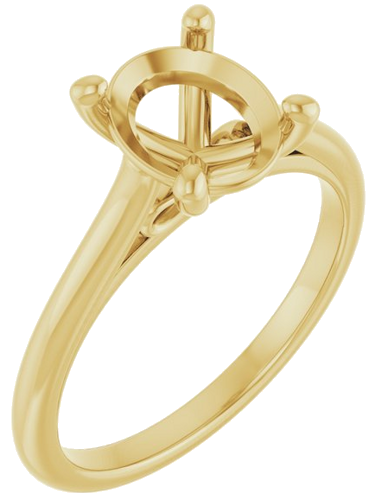 Sužadėtuvių Žiedas „Accented Infinity-Inspired“ 14k yellow gold Oval 9mm x 7mm (1)