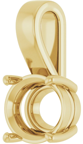Pakabukas „Solitaire Charm“ 14k yellow gold Oval 12mm x 10mm (2)