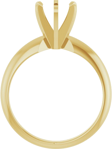 14K Yellow 6-6.6 mm Round Heavy 6-Prong Engagement Ring Mounting (2)