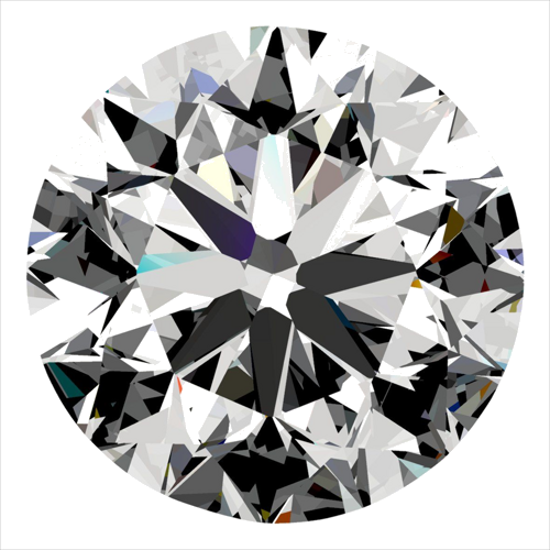 0.42 carat F-SI1 Very Good cut Natūralus Round Deimantas (1)
