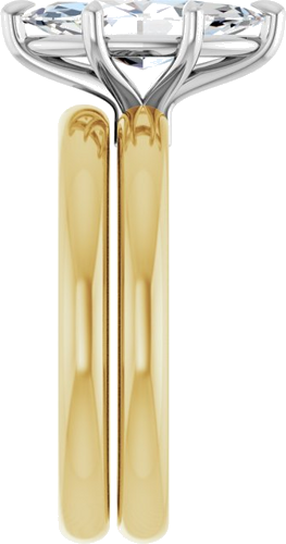 Sužadėtuvių Žiedas 585 Baltojo Ir Geltonojo Aukso Marquise 12mm x 6mm (9)