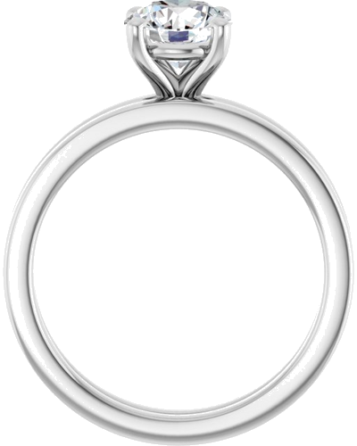Sužadėtuvių Žiedas „Solitaire“ 14k white gold Round 6.5mm (7)