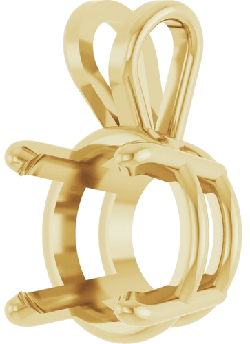 Pakabukas „Round 4-Prong Basket“ 18k yellow gold Round 10mm (2)