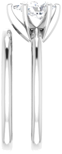 14K White  8x5 mm Pear Solitaire Engagement Ring Mounting (9)