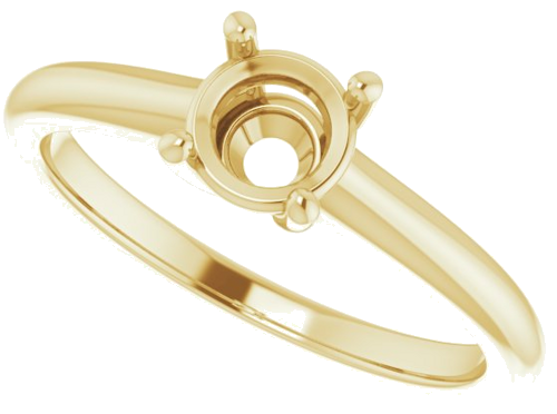 Sužadėtuvių Žiedas „V-End Prong“ 14k yellow gold Round 5.5mm (5)