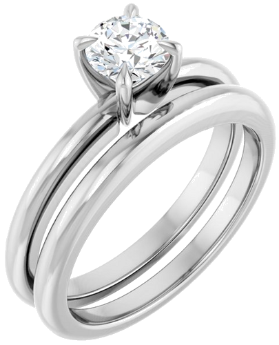 Sužadėtuvių Žiedas „Claw-Prong Solitaire“ 14k white gold Round 5.2mm (6)
