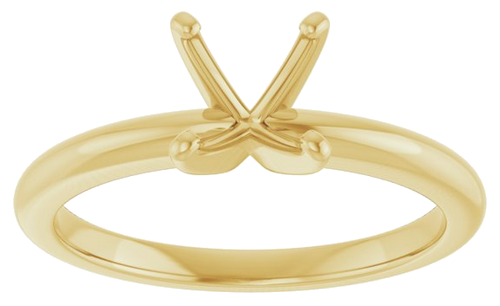 Sužadėtuvių Žiedas „Solitaire“ 14k yellow gold Cushion 6mm (3)