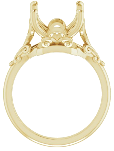 Sužadėtuvių Žiedas „Solitaire“ 14k yellow gold Emerald 12mm x 10mm (2)