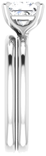 14K White  6x6 mm Square Solitaire Engagement Ring Mounting (9)