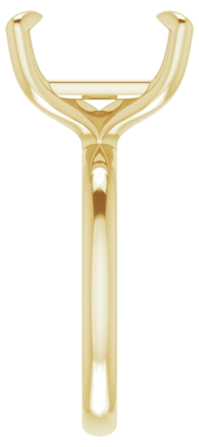 14K Yellow  12x10 mm Emerald Solitaire Engagement Ring Mounting (4)