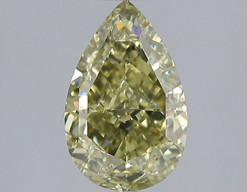2.0 carat Fancy Dark Brown Greenish Yellow-SI2 Natūralus Pear Deimantas (1)
