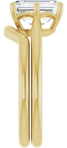 Sužadėtuvių Žiedas 14k yellow gold Emerald 8.5mm x 6.5mm (9)