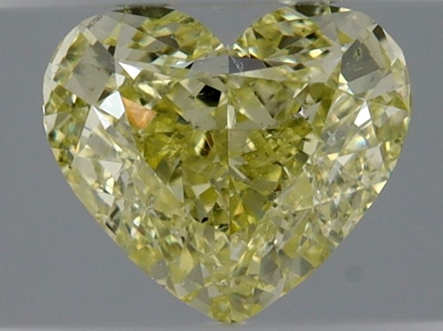1.0 carat Fancy Yellow-SI2 Natūralus Heart Deimantas (1)
