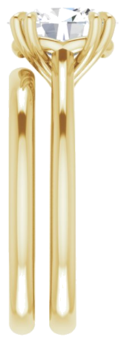 14K Yellow 9x7 mm Oval Solitaire Engagement Ring Mounting (9)