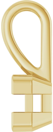 Pakabukas „Half-Bezel Solitaire Charm“ 10k yellow gold Square 4mm (3)