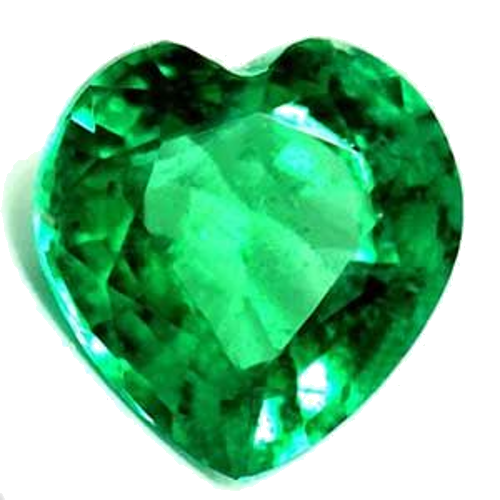 0.38 carat GREEN Heart Smaragdas (1)