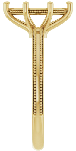 Sužadėtuvių Žiedas „Solitaire Milgrain“ 14k yellow gold Marquise 10mm x 5mm (4)