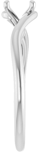 Sužadėtuvių Žiedas „Bypass“ 14k white gold Round 5.2mm (4)