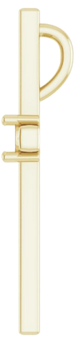 Pakabukas „Solitaire Cross“ 10k yellow gold Round 3.8mm (3)