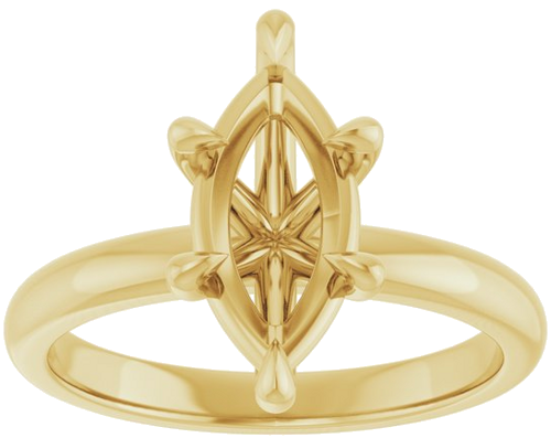 Sužadėtuvių Žiedas „Claw-Prong“ 10k yellow gold Marquise 12mm x 6mm (3)