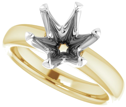 Sužadėtuvių Žiedas „Solstice Solitaire®“ 14k yellow/white gold Round 9mm (5)