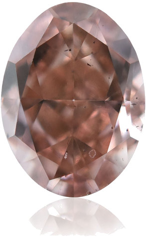 0.35 carat Fancy Intense Orangey Pink-SI1 Natūralus Oval Deimantas (1)