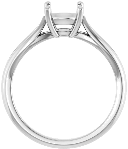 14K White 7.4 mm Round Engagement Ring Mounting (2)