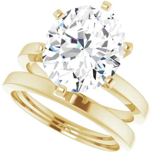 Sužadėtuvių Žiedas „Solitaire“ 14k yellow gold Oval 12mm x 10mm (10)
