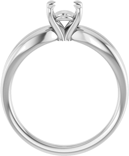 Sužadėtuvių Žiedas „Claw-Prong“ 14k white gold Oval 7.5mm x 5.5mm (2)
