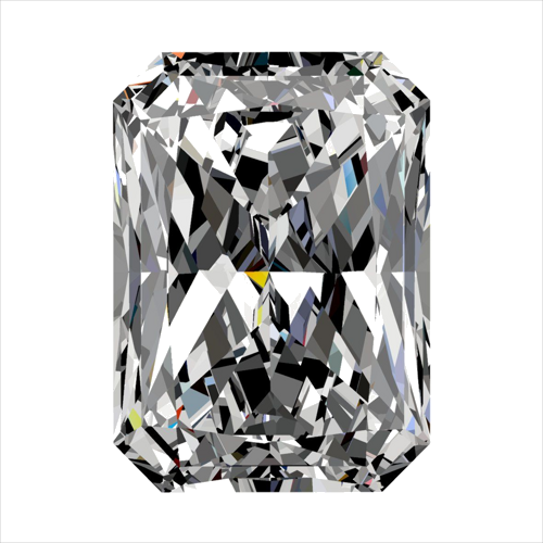0.31 carat H-SI1 Natūralus Radiant Deimantas (1)