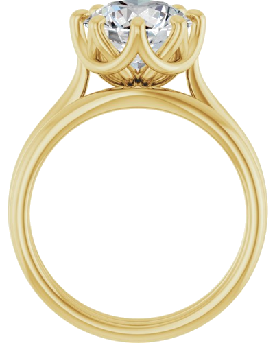 Sužadėtuvių Žiedas „Solitaire“ 14k yellow gold Round 9mm (7)
