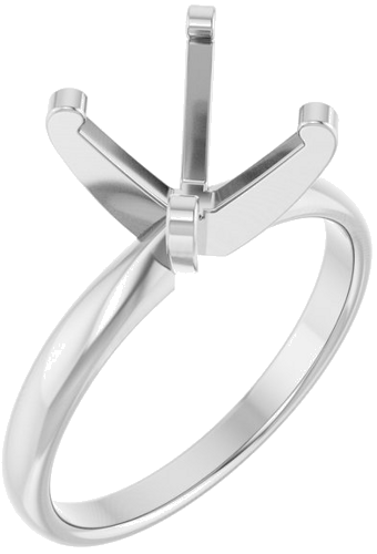 Sužadėtuvių Žiedas „Solitaire“ 585 Baltojo Aukso Square 7mm (1)