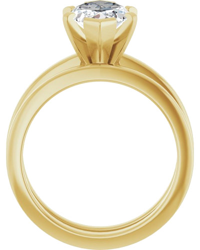 Sužadėtuvių Žiedas 14k yellow gold Marquise 14mm x 7mm (7)