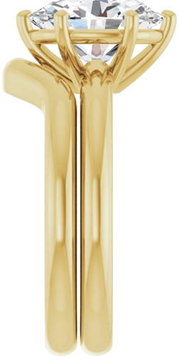Sužadėtuvių Žiedas 14k yellow gold Oval 10mm x 8mm (9)