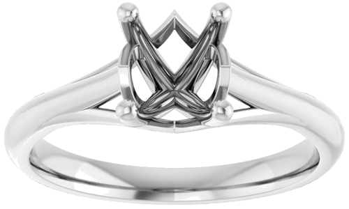 Sužadėtuvių Žiedas „Solitaire“ 925 Sidabro Oval 8mm x 6mm (3)