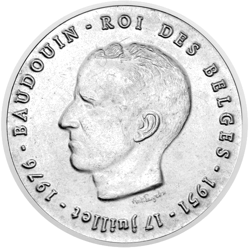 250 Francs Baudouin I (1951-1993) Belgium silver coin (2)