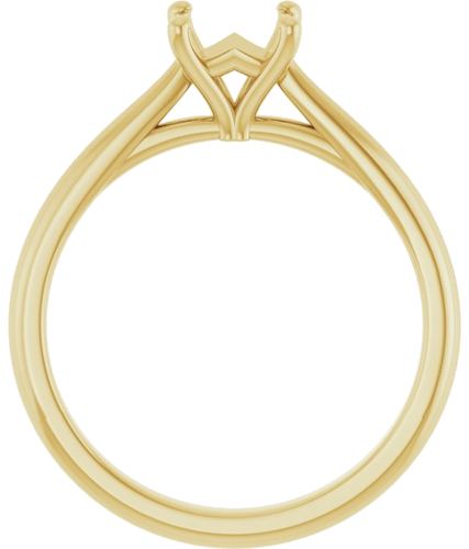 Sužadėtuvių Žiedas „Solitaire“ 585 Geltonojo Aukso Square 5mm (2)