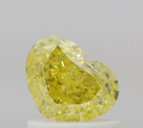 1.01 carat Fancy Intense Yellow-SI1 Natūralus Heart Deimantas (1)