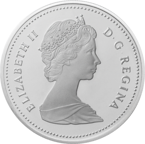 1 Dollar Davis Strait 1987 Canada Silver Coin (2)